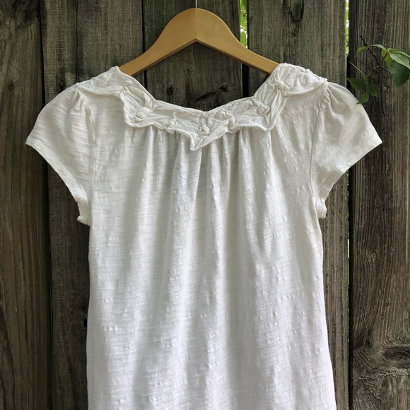 Anthropologie white short sleeve swing tee - Picture 8 of 9
